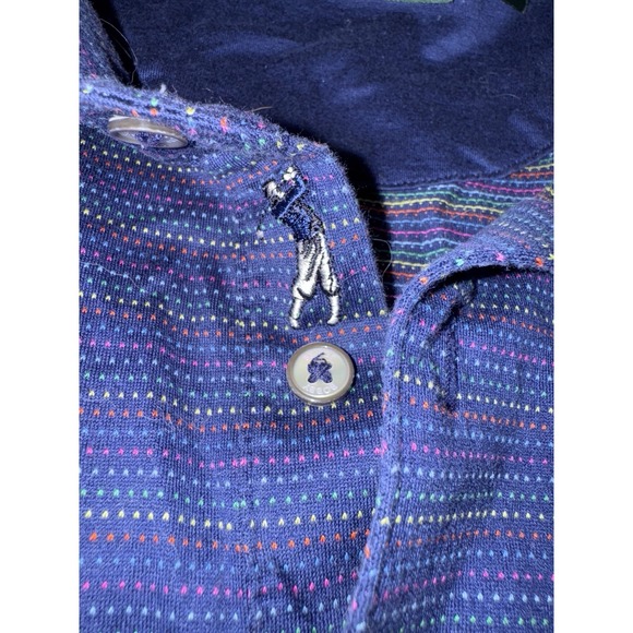 Bobby Jones Men's Navy Blue Striped Golf Polo Shirt Size L - Picture 3 of 6